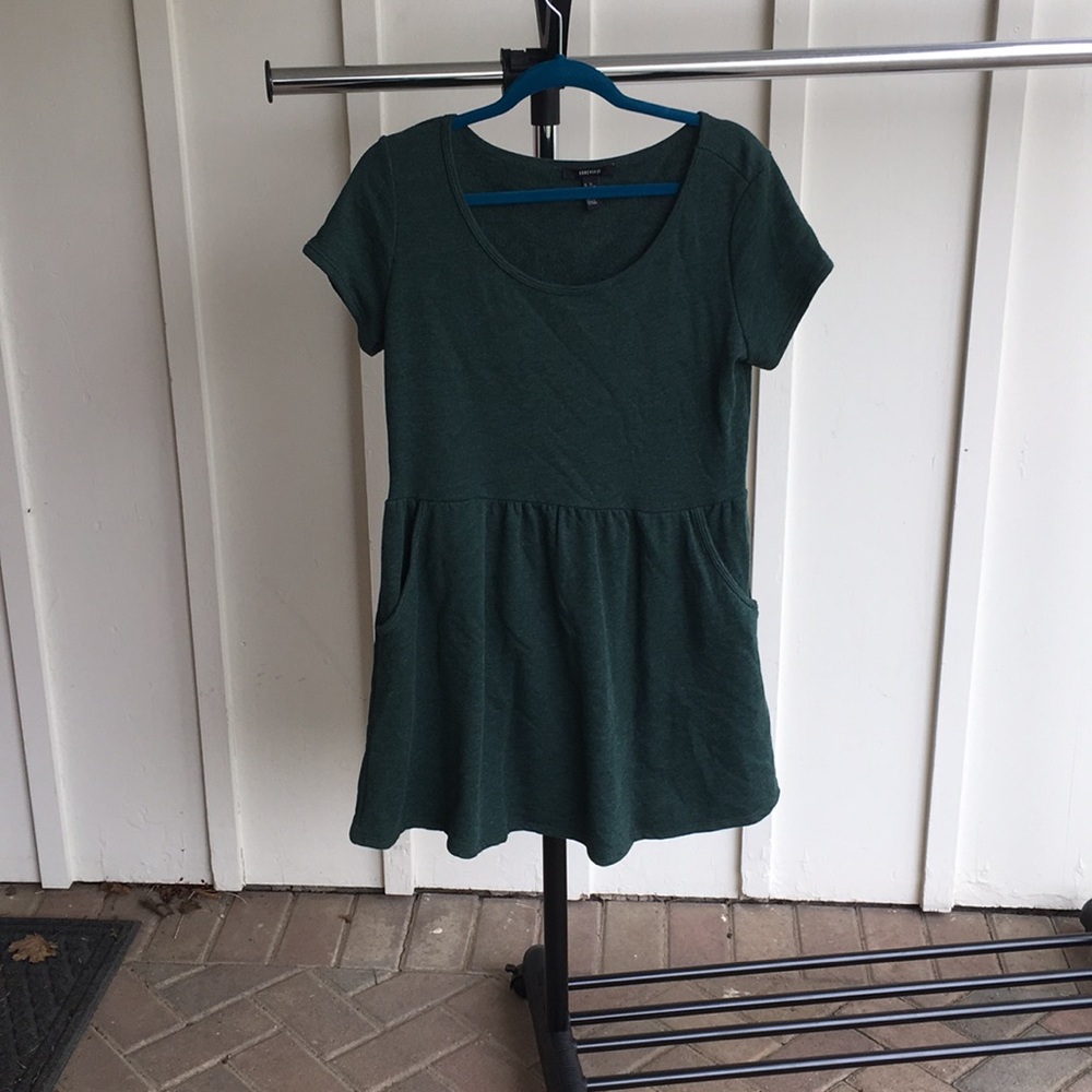 F21 green dress. Great causal dress